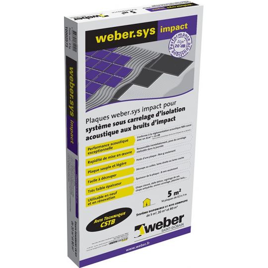 PLAQUES WEBER.SYS IMPACT 5M²