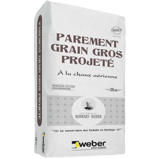 WEBER PAREMENT GRAIN GROS PROJETÉ 25KG (WEBER.CAL PG)