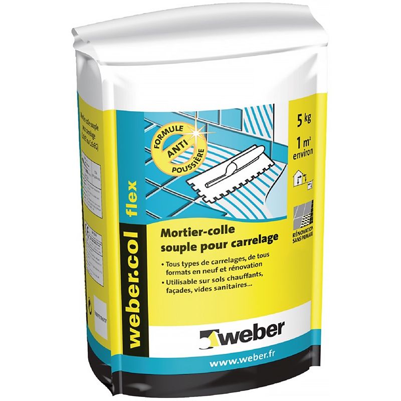 Joint pour carrelage sol souple sans poussière Gris - 25kg