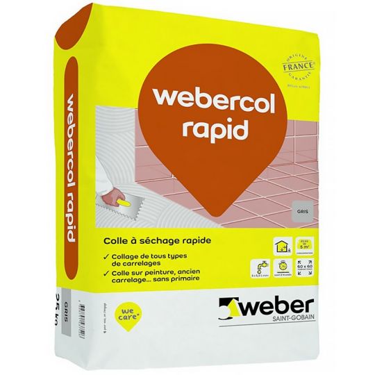 WEBERCOL RAPID - GRIS - 25KG (WEBER.COL RAPID)