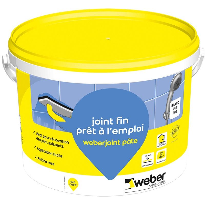 WEBERJOINT PATE - BLANC PUR E06 - 5KG (WEBER.JOINT PATE)