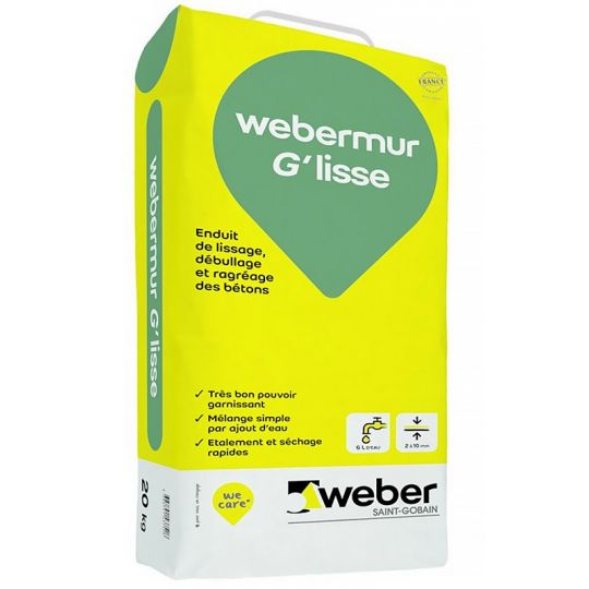 WEBERMUR G'LISSE SAC POIGNÉE 20KG (WEBER.MUR G'LISSE)