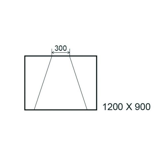 Sol Panodur Vertis tripente pour siphon Vertis droit 1200