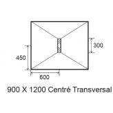 Sol Panodur Linéal mini centré transversal - siphon de sol sortie horizontale