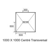 Sol Panodur Linéal mini centré transversal - siphon de sol sortie horizontale