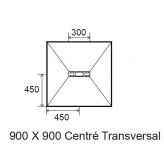 Sol Panodur Linéal mini centré transversal - siphon de sol sortie verticale