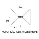 Sol Panodur Linéal mini centré longitudinal - siphon de sol sortie horizontale