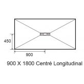 Sol Panodur Linéal mini centré longitudinal - siphon de sol sortie horizontale