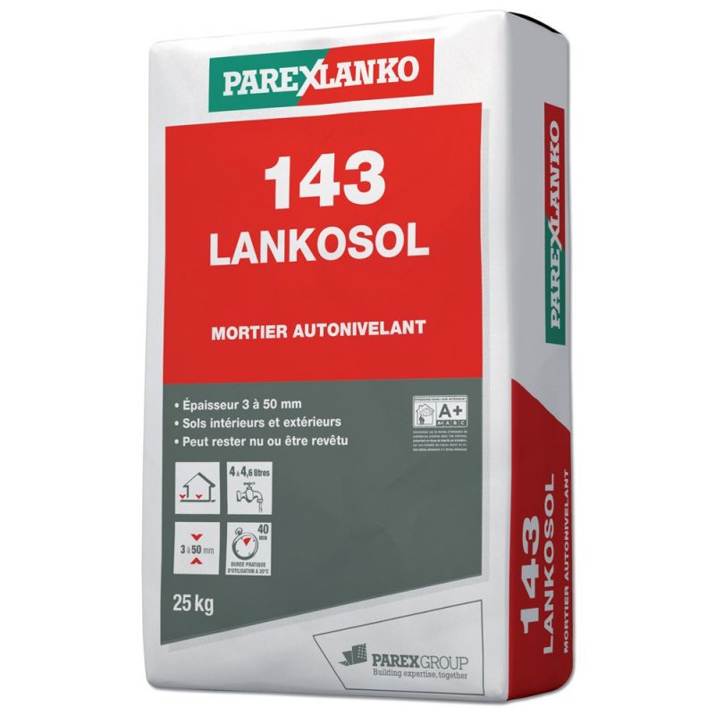 ragreage sol autonivelant lankosol 143 25kg/sac