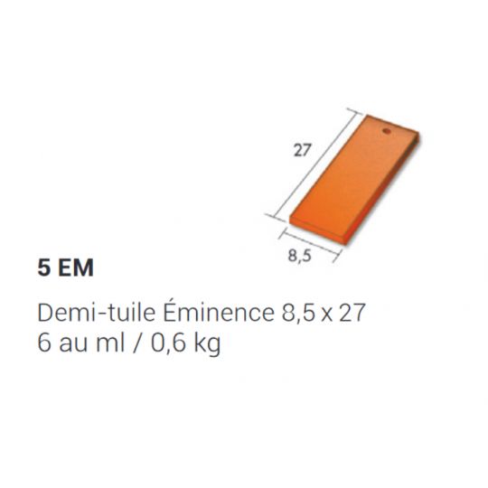 Demi-tuile Éminence 5EM - 8,5x27 cm