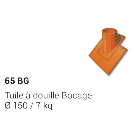 Tuile à douille 65BG diamètre 150 mm - 20x30 cm (Lot de 10)