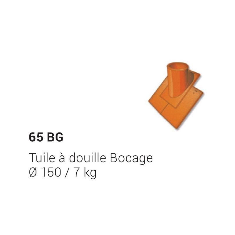 Tuile à douille 65BG diamètre 150 mm - 20x30 cm (Lot de 10)