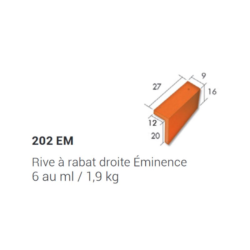 Rive à rabat droite Eminence 202EM