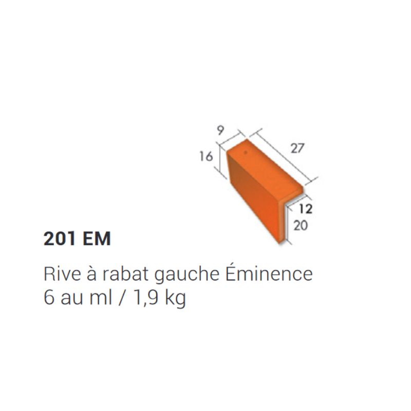 Rive à rabat gauche Eminence 201EM