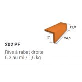 Rive à rabat droite Tuile Plate de France 202PF