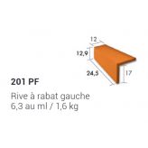 Rive à rabat gauche Tuile Plate de France 201PF