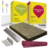 Pack ITE Liège Natura 15 cm - finition WEBERTHERM 305 F