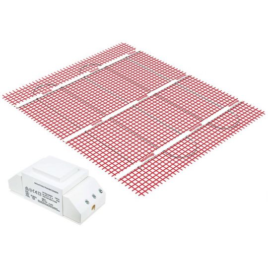 Sticky Mat 12 volt - 100 W/m² - Trame chauffante et Transformateur TBTS (230/12V)