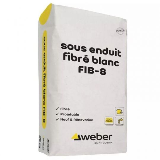 SOUS ENDUIT FIBRÉ BLANC 25KG