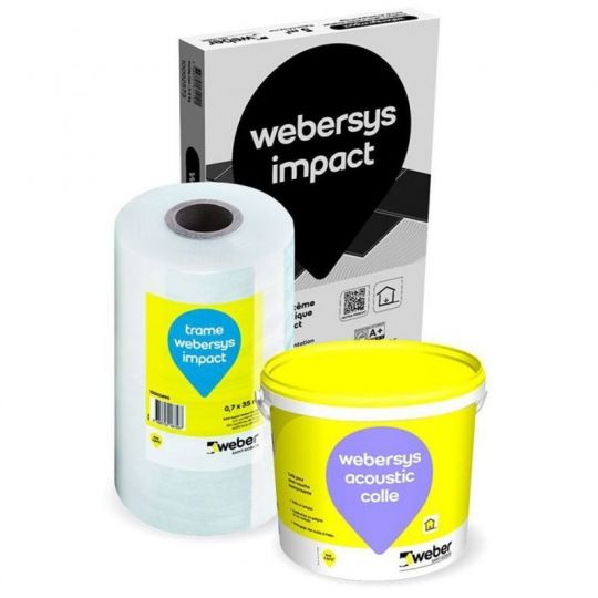 KIT WEBERSYS IMPACT + WEBERCOL RAPID GRIS + TRAME