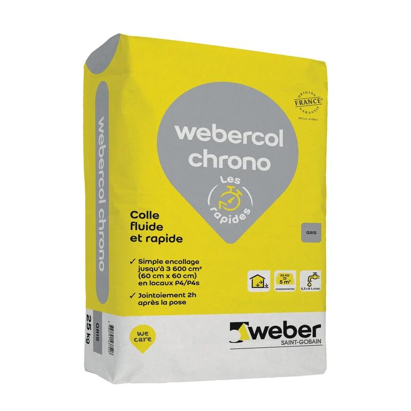 WEBERCOL CHRONO - GRIS - 25KG (WEBER.COL CHRONO)