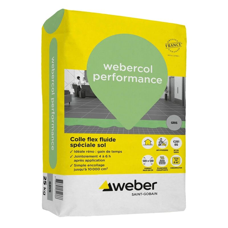 WEBERCOL PERFORMANCE - GRIS - 25KG (WEBER.COL PERFORMANCE)