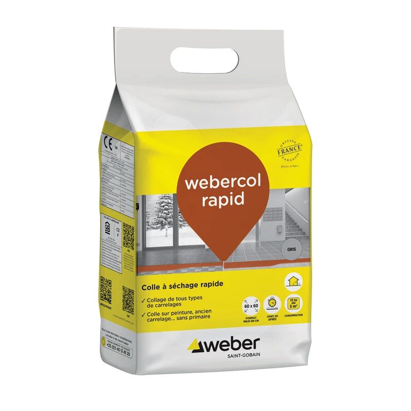 WEBERCOL RAPID - GRIS - 5KG (WEBER.COL RAPID)