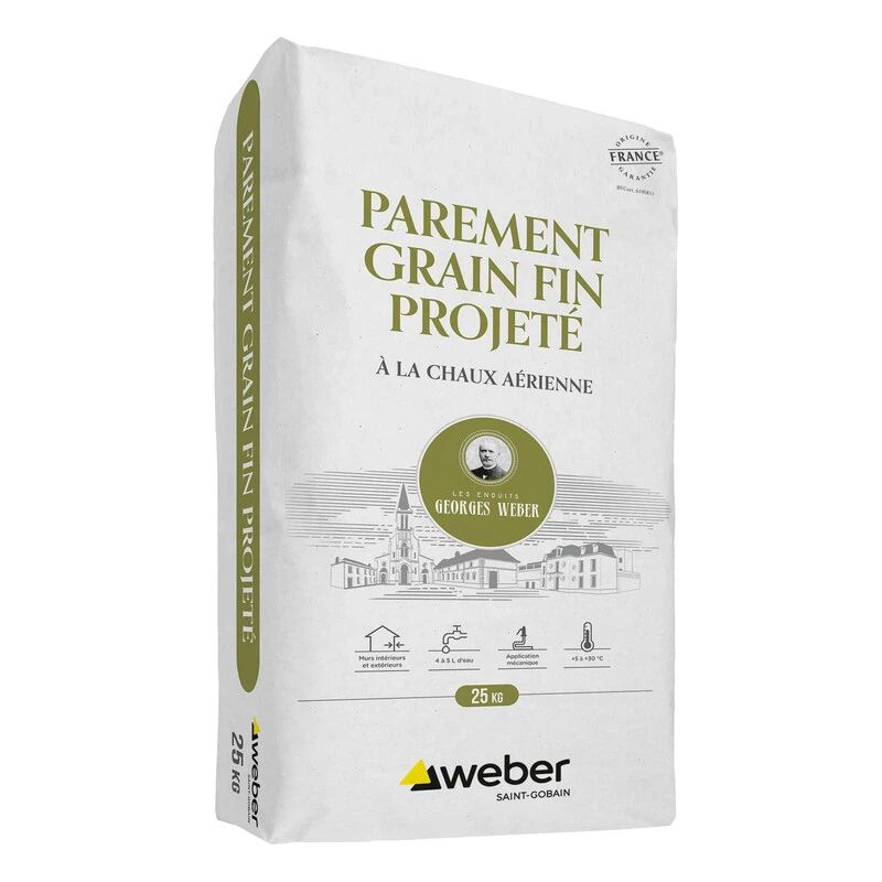 WEBER PAREMENT GRAIN FIN PROJETÉ 25KG (WEBER.CAL PF)