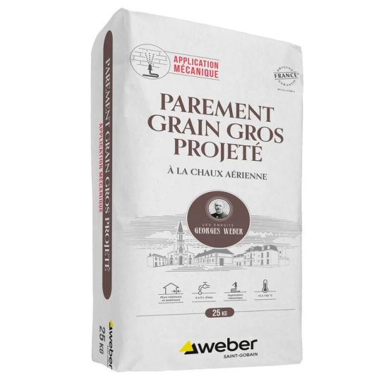 WEBER PAREMENT GRAIN GROS PROJETÉ 25KG (WEBER.CAL PG)